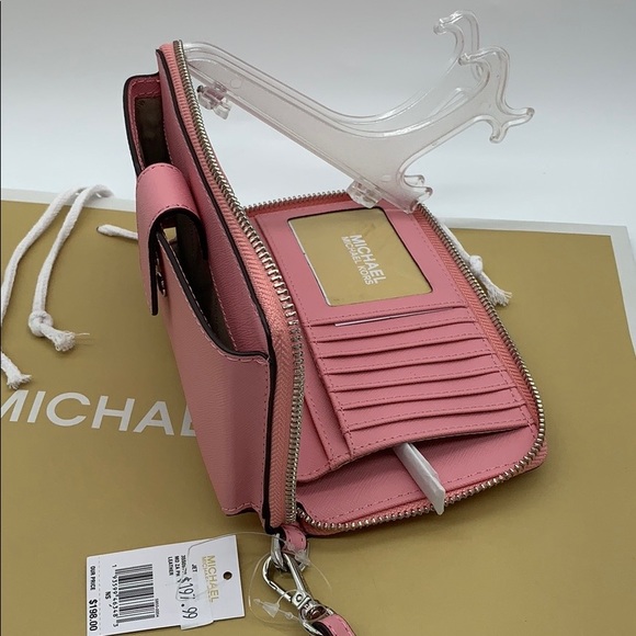 MICHAEL KORS MD ZA PHONE HOLDER WALLET Carnation - Picture 9 of 16